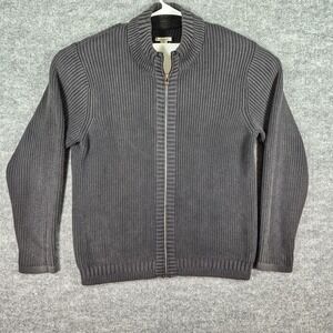 Carbon 2 Cobalt Men's Full Zip‎  Knit Sweater Navy Blue, Size L